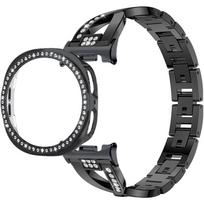 Moterų dirželis SAMSUNG Galaxy Watch8 40mm 44mm LTE laikrodžiui su dėklu, blizgus Starlight keičiamas dirželis, apsauginis dėklas Galaxy Watch8 40mm