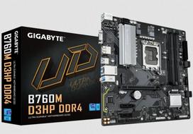 Mainboard|GIGABYTE|Intel B760 Express|LGA1700|Micro-ATX|Memory DDR4|Memory slots 4|2xPCI-Express 3.0 1x|1xPCI-Express 4.0 16x|2xM.2|1x15pin D-sub|1xHDMI|1xDisplayPort|6xUSB 2.0|5xUSB 3.2|1xUSB-C|1xPS/2|1xRJ45|3xAudio port|B760MD3HPDDR4 | B760M D3HP DDR4