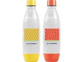 Gėrimų gazavimo aparato SodaStream vandens buteliai Fuse, 1l, 2 vnt, arbūzas/ananasas | 7290116748054