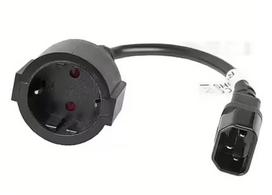 Lanberg | IEC 320 C14 to Schuko Adapter Cable for UPS | CA-C14E-10CC-0018-BK