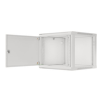 Lanberg | Rack cabinet 19" wall-mount 9U/600x600 (flat pack) for self-assembly with metal door | WF01-6609-00S | Grey