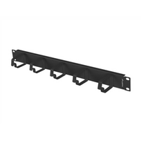 Lanberg 19" Cable Management 5 Rings, Type B, 1U | AK-1701-B | Black