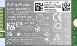 HP 4G LTE Modem m.2 WWAN Cat 19 Mobile Broadband Cellular (compatible with WWAN-ready EliteBook 8 X - G1i G1a - 13 14 16, Flip, ZBook 8 X Fury - G1i G1a - 14 16 18) | B8BD3AA