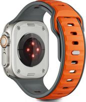 Tech-Protect watch strap IconBand Line Apple Watch 44/45/46/49mm, grey/orange | 5906302333431