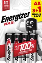 Energizer battery Max Alkaline AA CHP4 3+1 | 7638900437669