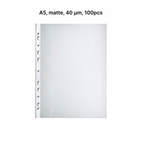 AD Class Įmautės dokumentams A5 matinės 40 mikr., pakuotėje 100 vnt. (A5OP40-100) | Pocket/217386