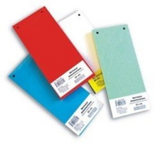Skirtukai dokumentams SMLT kartoniniai 11x23,5cm  50vnt. geltoni | SK-D-SP/G