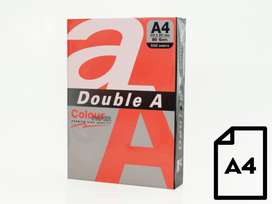 Spalvotas popierius Double A, 80g, A4, 500 lapų, Red | DA-Red