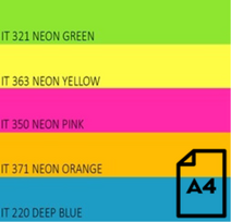 Spalvotas Neon popierius Double A, 75g, A4, 100 lapų, Rainbow 4, 5 Neon spalvų | DA-Rainbow4-100