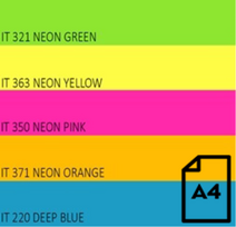 Spalvotas Neon popierius Double A, 75g, A4, 500 lapų, Rainbow 4, 5 Neon spalvų | DA-Rainbow4-500