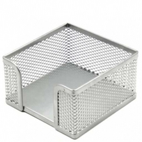 Dėžutė lapeliams Forpus, 9.5x9.5cm, sidabrinė, perforuoto metalo  1005-007 | FO30553,200-08015