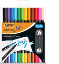 Bic Flomasteriai Intensity Dual Tip, dvipusiai, 12 spalvų rinkinys | 989695
