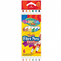 Flomasteriai Colorino Kids dvipusiai, 6 spalvų | 13437PTR