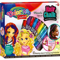 Kreidelės plaukams dažyti Colorino Creative 10 spalvų | 68635PTR