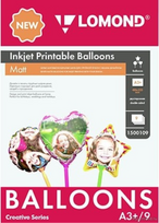 Oro balionai Lomond Inkjet Printable Baloons rašaliniams sp. A3+, 9 lapų (Ball/Heart/Star) dvipusis | 1500109
