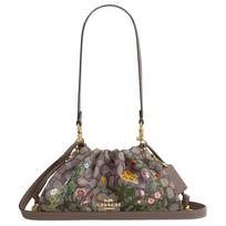 Coach Faye 26 Gėlių rašto lygios odos rankinė per petį Vidutinio dydžio moteriškos rankinės Ruda CDZ02-IMPU7 Basic Set (Bag+Dust Bag)
