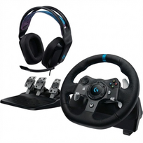 Logitech G920 Driving Force Žaidimų vairas ir pedalai + G335, for Xbox Series X|S/Xbox One/PC, Juoda | 991-000551