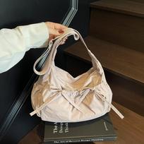 Nyl Pleated Crossbody Bag With Multiple Pockets Fashi Women's Shoulder Bag Large Capacity Women's Commuter Bag Dumpling Bag