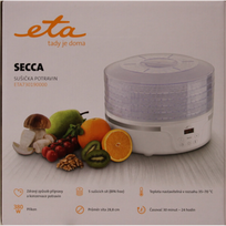 IŠPARDAVIMAS. ETA Fruit Dryer | ETA730190000 Secca | Power 380 W | Number of trays 5 | Integrated timer | White | PAŽEISTA PAKUOTĖ | ETA730190000SO