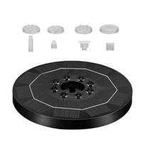 Floating Solar Fountain Pump with Multiple Nozzle Attachments for Outdoor Ponds Pools Water Circulation and Garden Water Feature Decoration One Size