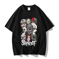 2026 New American Street Heavy Metal Slipknot Graphic Print T-shirt Band Peripheral Pattern Printing Summer Short Sleeve T-Shirt S įvairiaspalvis