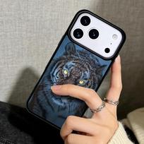 Capa Case for iPhone 17 Air 16 Pro Max 15 Plus 11 13 Mini 14 12 Back Phone Cover Fashion Animal Tiger Art iPhone 13 Pro
