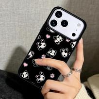 Capa Case for iPhone 17 Air 16 Pro Max 15 Plus 11 13 Mini 14 12 Back Phone Cover Cartoon Cute Panda Bear iPhone 12