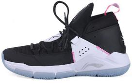 Li Ning ALL DAY 5 Way Of Wade Abrasion Resistant Breathable Mid top Basketball Shoes Men's Black White ABPQ015-1 41