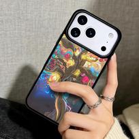 Capa Case for iPhone 17 Air 16 Pro Max 15 Plus 11 13 Mini 14 12 Back Phone Cover Spiritual Trippy Psychodelic iPhone 12 Pro