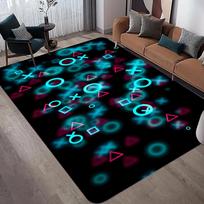 Y2K Game Over Letter Print Rug Retro Arcade Design Gaming Enthusiast Home Decor Carpet Soft Non-Slip Floor Mat for Living Room 40X60cm