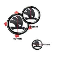 3Pcs for Skoda Rapid Octavia Fabia Laura Superb 1 2 3 Kodiaq Karoq Car Front Hood Rear Trunk Emblem Steering Wheel Logo Sticker