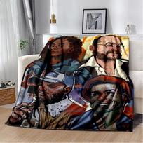 „Disco Elysium Gamer“ animacinių filmų antklodė, minkšta antklodė namų miegamojo lovai sofai iškylai Kelionių biuro užvalkalai vaikams 75x90cm