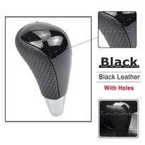 1Pcs For Toyota Corolla Camry Yaris Rav4 For Lexus IS GS LS RX ES Models Automatic Gear Shift Knob Leather Shifter Lever Stick Black Leather Hole