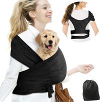 Dog For Small Dogs Front Facing Dog Sling Hands Cat Pet Sling Double Shoulder Strap Design Cat Sling Online Dog Accessories (Black,One Size) juoda