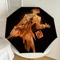 1pc Golden Warrior Print Umbrella , Multi-functional Umbrellafor Men & Women, Valentine's Day Gift0817107