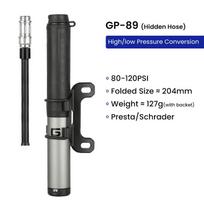 Giyo 120psi Bicycle Air Pump Extended Hose Schrader Presta Valve High Pressure Mini Hand Bike Inflator Bicicleta Ball Tire Pump GP-89