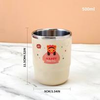 304 Stainless Steel Mouthwash Cup Cute Portable Gargle Cup Tumbler Household Bathroom Accessories Toothpaste Toothbrush Holder