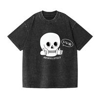 Oversized Summer Fashion Tunics Male Clothes Short Sleeve Round Neck Harajuku Chic Washed Acid Tees Casual Loose Sports Top S