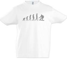 Snowboard Evolution Boys kids boys T-Shirt Fun Human Downhill Snowboarder Charles Darwin 160