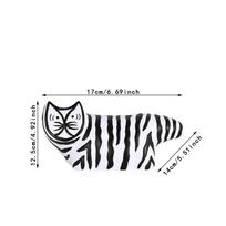 Resin Zebra Cat Tissue Box Cover | Modern Cartoon Napkin Holder | Nordic Art Style Desktop Organizer for Home & Living Room