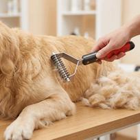 Ergonomic Grip Pet Knot Remover Sawtooth Dog Hair Dematting Brush  Loose Fur Cleaning 10 blades