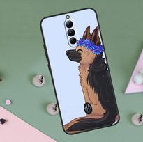 Cartoon German Shepherd Dog Case For Red Magic 10 8 9 Pro Plus 6 6S 7S 7 Pro 5G 6R RedMagic 9S 8S 10S Pro Plus Cover Red Magic 8 Pro