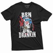 Funny Drinking Ben Drankin Tee shirt Benjamin Franklin USA 4th of July shirt 3XL