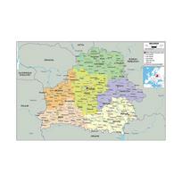 Angliškas žemėlapis Baltarusijos žemėlapis Administracinis žemėlapis Sienų dekoras Fonas Svetainė Namai Darbo kambarys Studija Reikmenys Dekoratyvinis kabantis paveikslas 42*30cm