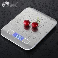 Kompaktiškos tikslios elektroninės virtuvinės svarstyklės Battery-Powered Metal White 5kg/1g