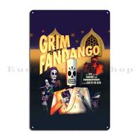 Grim Fandango High Contrast Hangman3d Metal Plaque Poster Club Designer Create Club Classic Tin Sign Poster 20x30cm（7.8x11.8inch）