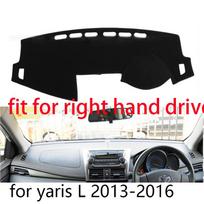 For Toyota Yaris L 2013 2014 2015 2016 Right and Left Hand Drive Car Dashboard Covers Mat Shade Cushion Pad Carpets Accessories Red Edge