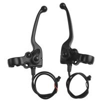 1 Pair E-Bike Mechanical Brake Levers Electric Bicycle Part With Parking Button 2-pin Male Cycling Handle Ebike Accessories Ship Within 24 Hours