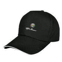 Car Decoration Baseball Cap Auto Logo Sun Hat For Alfa Romeo Giulietta 159 147 156 166 Mito Giulia GT Stelvio Tonale juoda