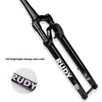 EVOSID Gravel Bike Fork 700C Air Suspension Lockout Ultra-Light Carbon Alloy Thru-Axle Disc Brake for Adventure/Endurance Riding UD bright color